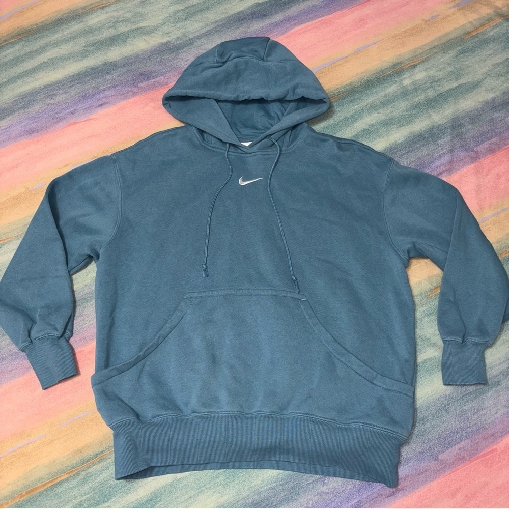 Nike Center Swoosh Teal/Blue Hoodie  size M